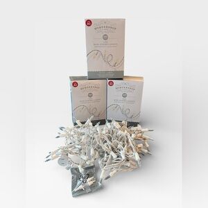 4 packs Wondershop Warm White LED String Lights With White Wire Outdoor / Indoor